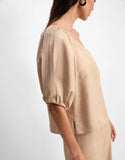Blusa Pregas Assimétrica shoulder