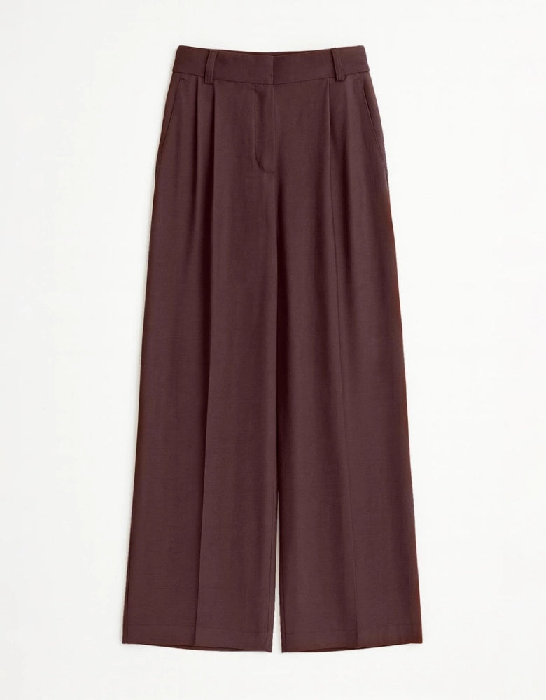 Calça Pantalona Com Pregas shoulder